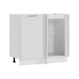 Кухонный гарнитур Бреста 210х100 см Белый / Белый глянец