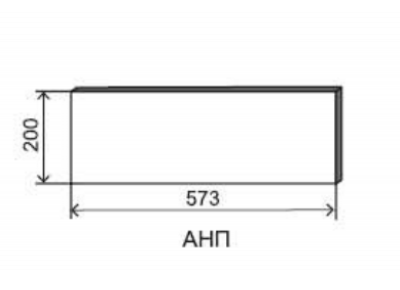Фасад Перо торцевой верхний для антресолей h-200