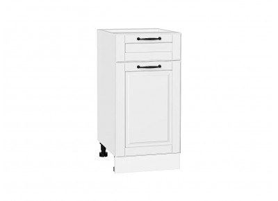 Шкаф нижний с 1-ой дверцей и ящиком Дублин Special White/Белый 816*400*478