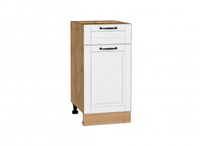 Шкаф нижний с 1-ой дверцей и ящиком Дублин Special White/Дуб Вотан 816*400*478