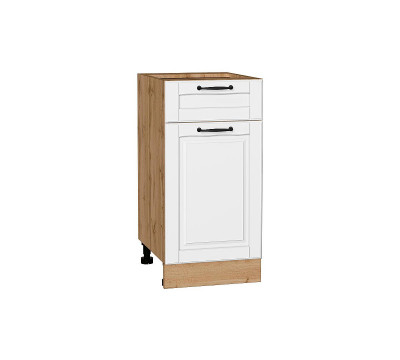 Шкаф нижний с 1-ой дверцей и ящиком Дублин Special White/Дуб Вотан 816*400*478