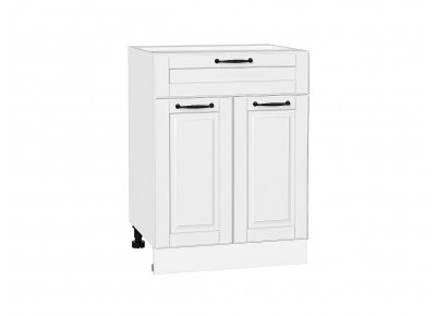 Шкаф нижний с 2-мя дверцами и ящиком Дублин Special White/Белый 816*600*478