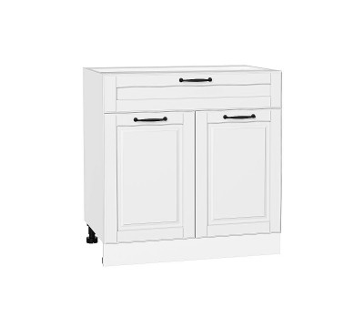 Шкаф нижний с 2-мя дверцами и ящиком Дублин Special White/Белый 816*800*478