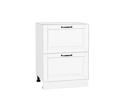 Шкаф нижний с 2-мя ящиками Дублин Special White/Белый 816*600*478