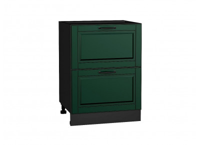 Шкаф нижний с 2-мя ящиками Дублин Special Green/Graphite 816*600*478