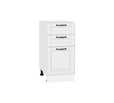 Шкаф нижний с 3-мя ящиками Дублин Special White/Белый 816*400*478