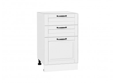 Шкаф нижний с 3-мя ящиками Дублин Special White/Белый 816*500*478