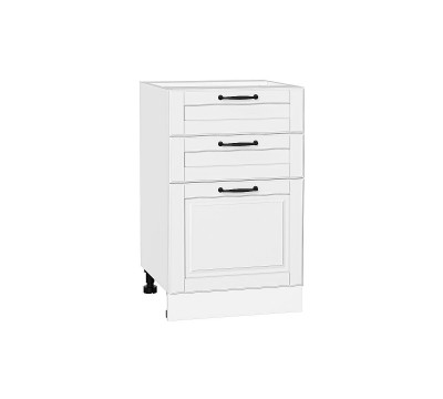 Шкаф нижний с 3-мя ящиками Дублин Special White/Белый 816*500*478