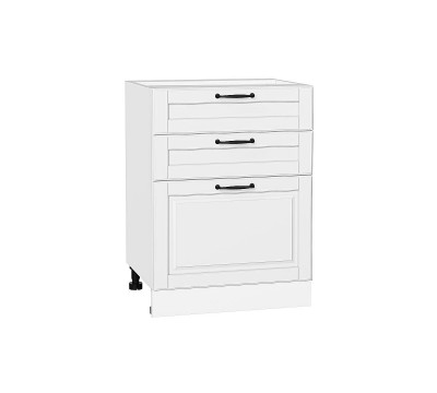 Шкаф нижний с 3-мя ящиками Дублин Special White/Белый 816*600*478