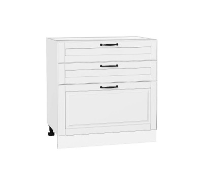 Шкаф нижний с 3-мя ящиками Дублин Special White/Белый 816*800*478