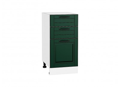 Шкаф нижний с 3-мя ящиками Дублин Special Green/Белый 816*400*478