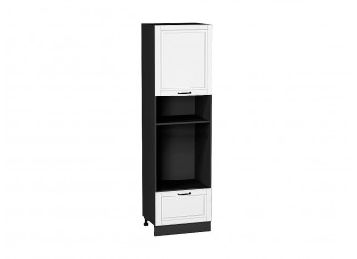Шкаф пенал с 1-ой дверцей и ящиком под технику Дублин Special White/Graphite 2132*600*574