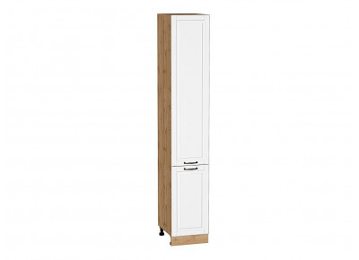 Шкаф пенал с 2-мя дверцами Дублин Special White/Дуб Вотан 2336*400*574