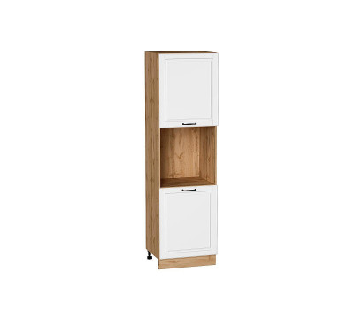 Шкаф пенал с 2-мя дверцами под технику Дублин Special White/Дуб Вотан 2132*600*574