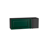 Шкаф верхний прямой угловой горизонтальный Дублин Special Green/Graphite 358*1000*350