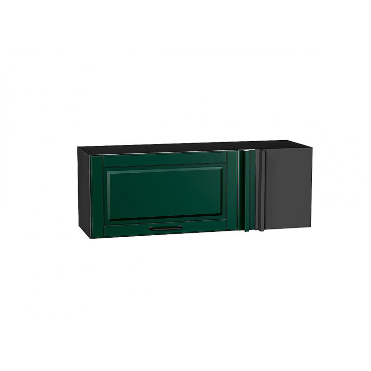 Шкаф верхний прямой угловой горизонтальный Дублин Special Green/Graphite 358*1000*350