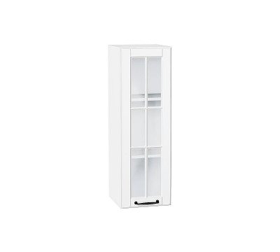 Шкаф верхний с 1-ой остекленной дверцей Дублин Special White/Белый 920*300*318
