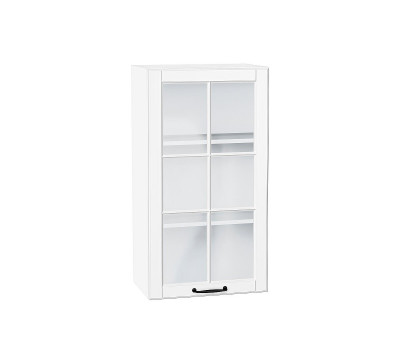 Шкаф верхний с 1-ой остекленной дверцей Дублин Special White/Белый 920*500*318