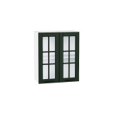 Шкаф верхний с 2-мя остекленными дверцами Дублин Special Green/Белый 716*600*318