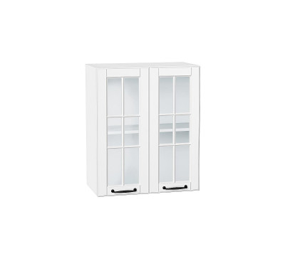 Шкаф верхний с 2-мя остекленными дверцами Дублин Special White/Белый 716*600*318