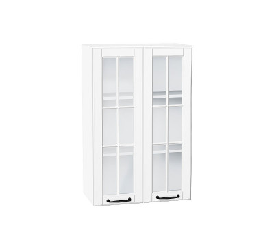 Шкаф верхний с 2-мя остекленными дверцами Дублин Special White/Белый 920*600*318