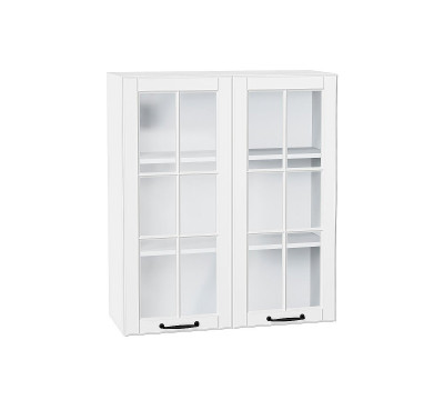 Шкаф верхний с 2-мя остекленными дверцами Дублин Special White/Белый 920*800*318