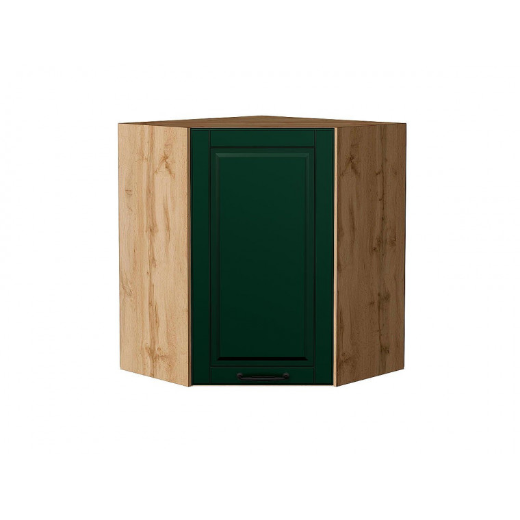 Шкаф верхний угловой Дублин Special Green/Дуб Вотан 716*600*600 Шкаф верхний угловой Дублин Special Green/Дуб Вотан 716*600*600
