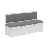 Скамья прямая Берген - 0009.177.000 Дуб Крафт белый, Велюр Серый