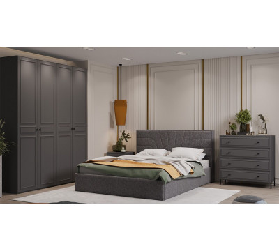 Спальный гарнитур Пандора №3 Серый графит, Графит матовый