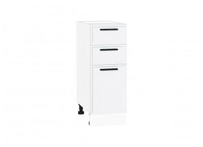 Шкаф нижний с 3-мя ящиками Фрейм White Silk / Белый 816х300х484