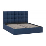 Кровать без ПМ Эмбер (без подъемного механизма) Микровелюр Wellmart Blue