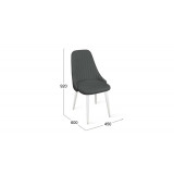 Стул Франк (конус) исп. 2 - ДП2-30 Белый матовый/Микровелюр Catania Graphite (темно-серый)